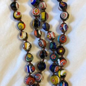 Vintage cloisonné beads necklace.